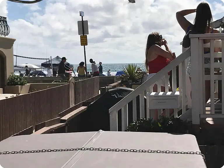 New hot tub on ocean view patio deck!