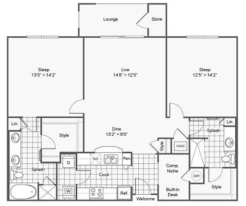 Floor plan B7- Work from Home