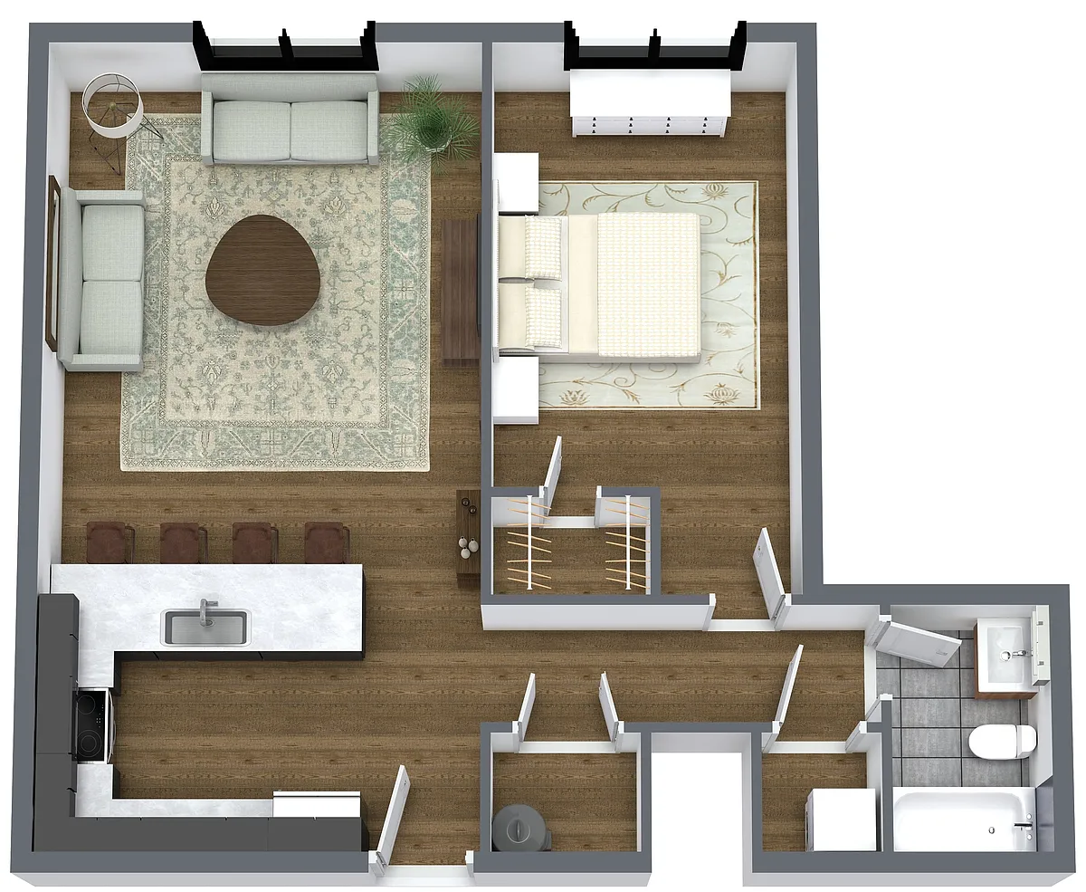 Floor plan Reservoir - 1 Bedroom Distinct