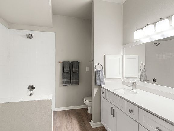 Large Vanities with Quartz Countertops