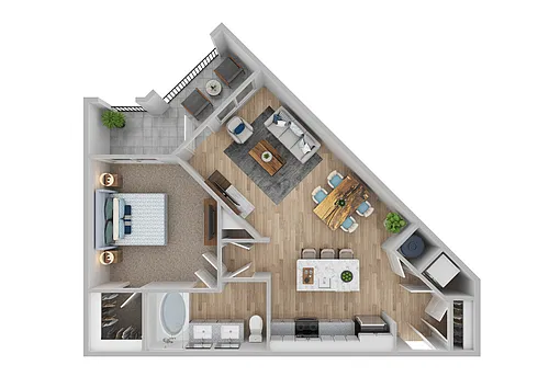 Floor plan Unit A1 Alt 1