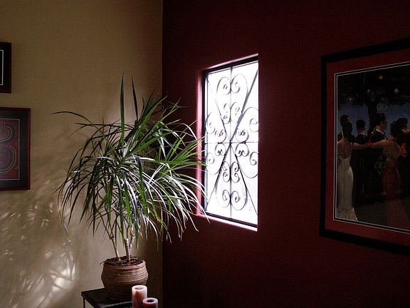 View of a window in dining room