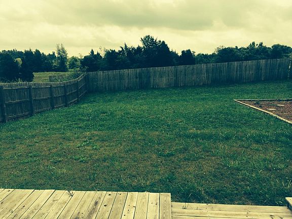 Backyard with large deck