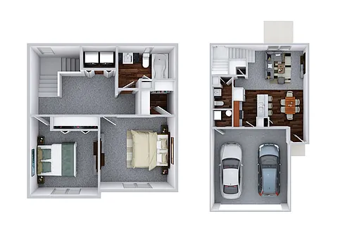 Floor plan 2 Bedroom 1.5 Bathroom