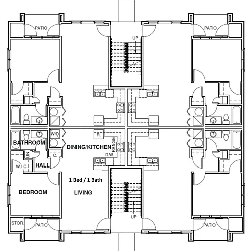 Floor plan One Bedroom