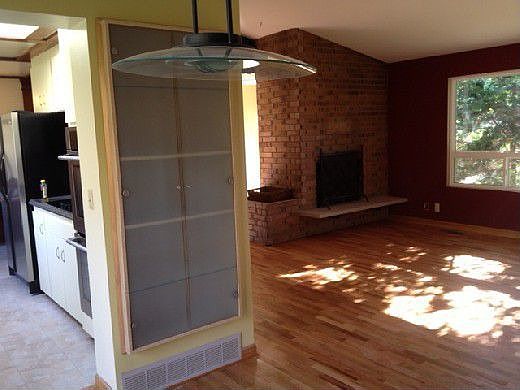 Living Room - showing built ins and fireplace
