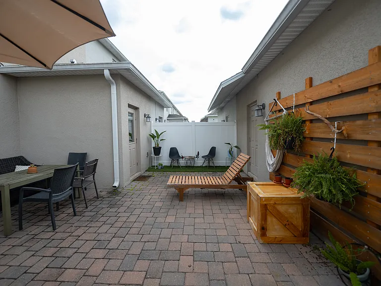 Paved Patio w/ Garden Wall