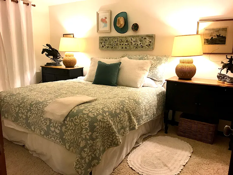 Downstairs primary suite with a large walk in closet and full bath.