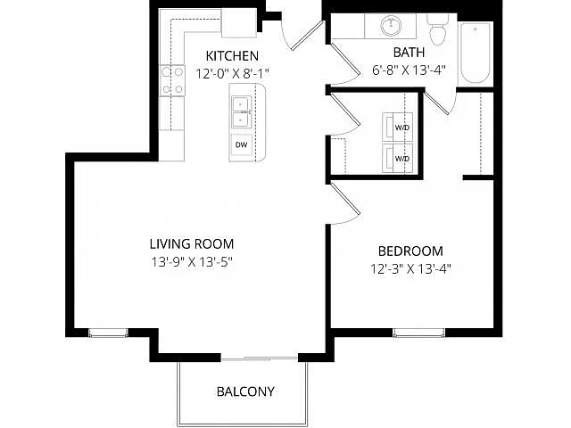 Floor plan B1 1X1
