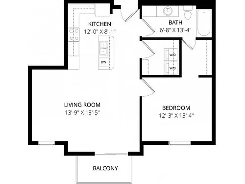 Floor plan B1 1X1