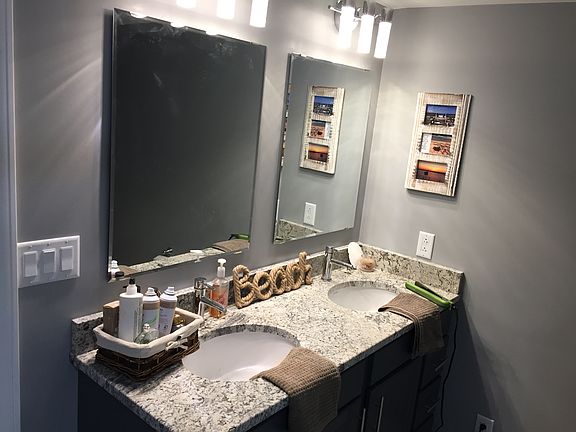 Double granite vanity
