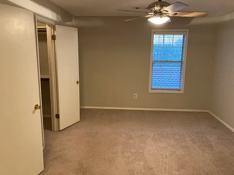 Ensuite master bedroom with walk-in closet