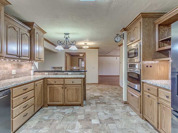 Large kitchen with granite