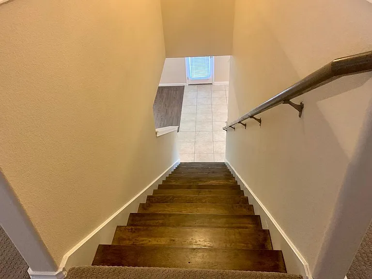 newly installed hardwood stairs