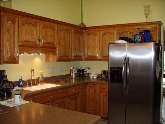 Solid oak cabinets