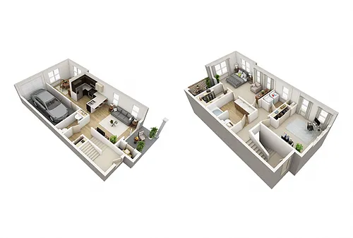 Floor plan Townhome with Garage