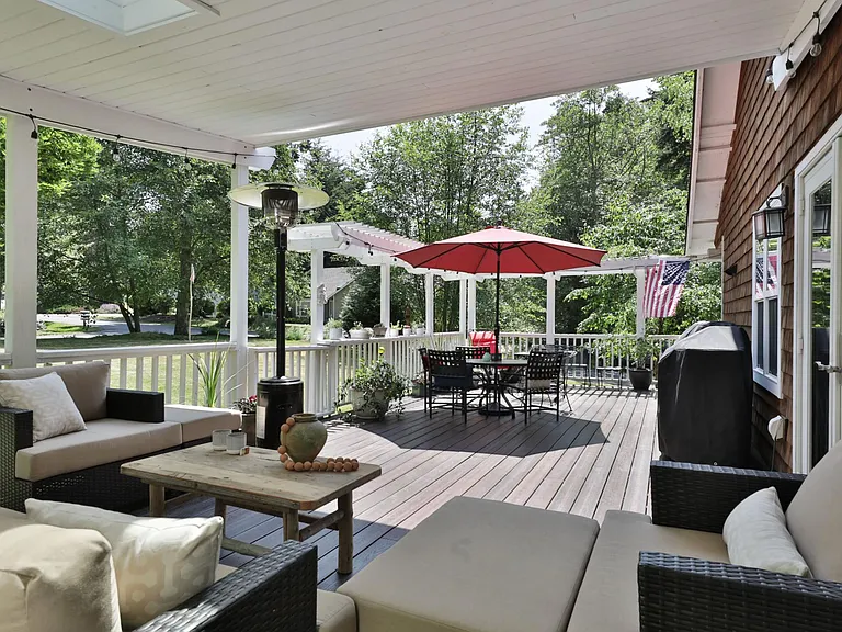 Deck with Gas and Traeger grill
