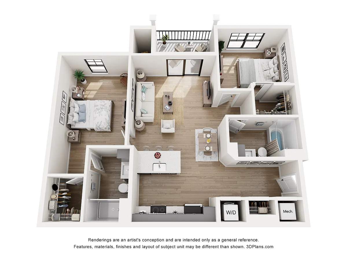 Floor plan Two Bedroom