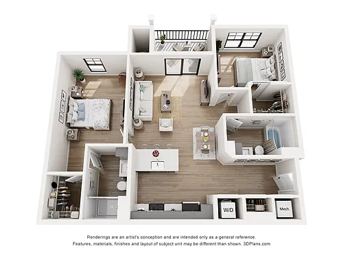 Floor plan Two Bedroom