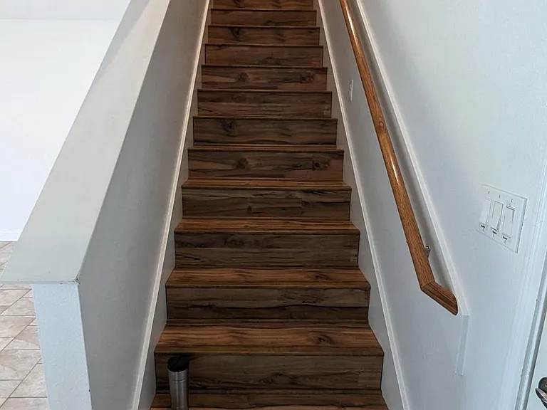 Upgraded laminate flooring upstairs.