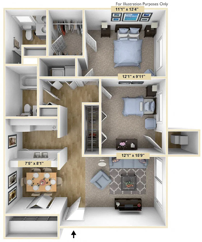 Floor plan Two Bedroom Buckingham