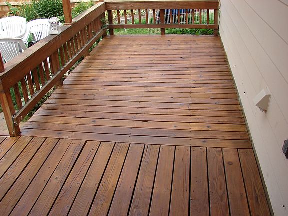 Right side of deck after refinish