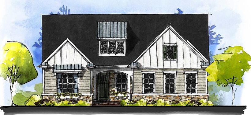 Santa Rosa - American Cottage 2-Car Side Load Garage Note Renderings may show optional features