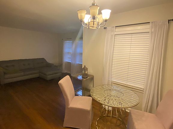 View of dining room leading into the living room.