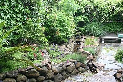 back yard water feature