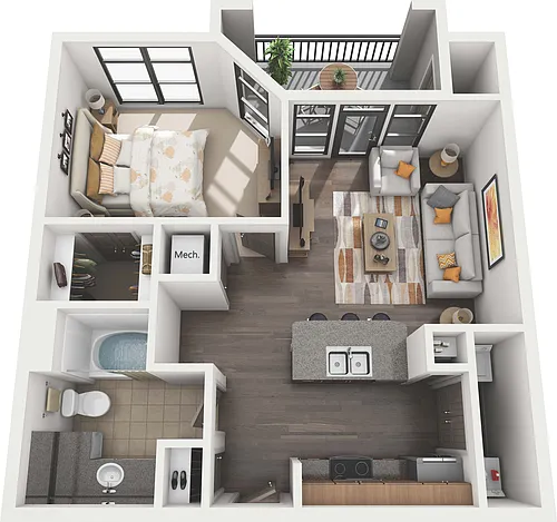 Floor plan A1 - Acadian