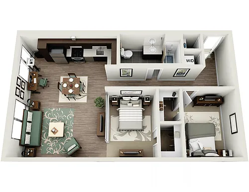 Floor plan 1 Bedroom - 816 sqft