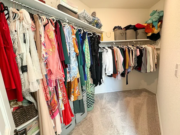 expansive walk in closet attached to owner's suite