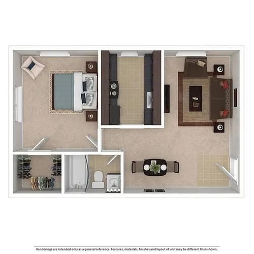 Floor plan 1 Bedroom