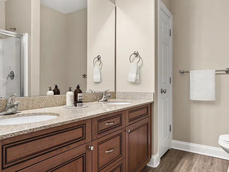 Bright, clean bathrooms made for daily ease.