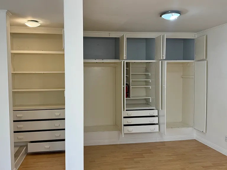 Living Room closets opened (towards West)