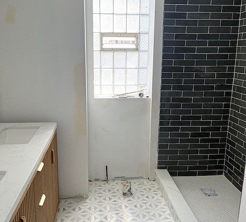 bathroom (will have glass shower panel)