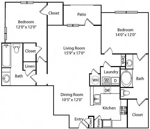 Floor plan 2D Renovation 2