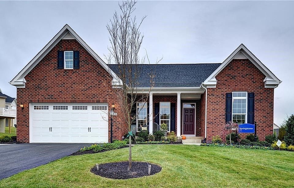 Front elevation--Proposed has stone veneer