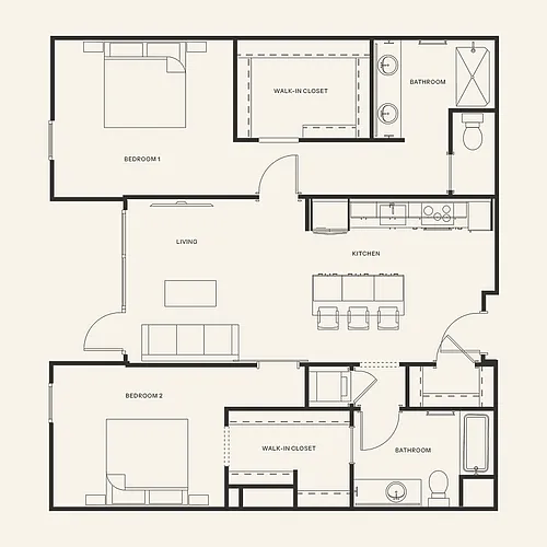 Floor plan B2 - Two Bedroom