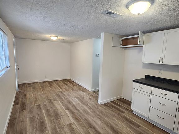 Kitchen looking into the living area