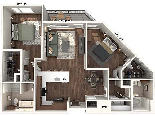 Floor plan B3 - Finish Package 1