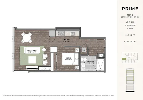Floor plan Prime Studio Stack 10