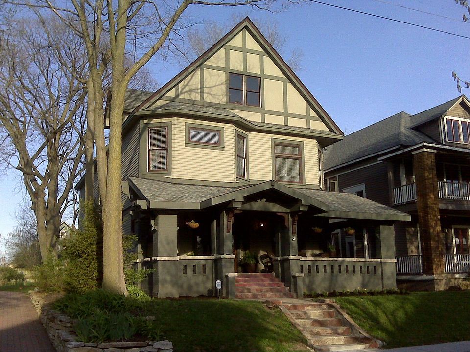 Before painted steps, landscaping and gutters