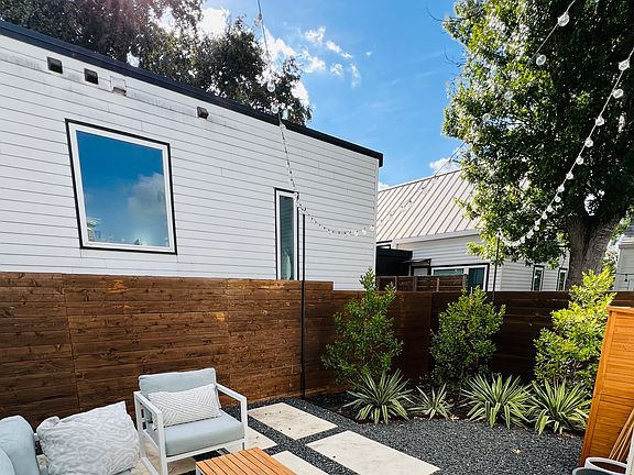 Back patio seating area