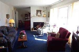 Living room with fireplace