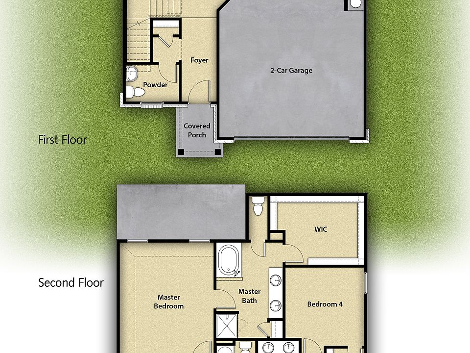 The Shelby plan has 4 bedrooms, 2.5 baths and an incredible layout