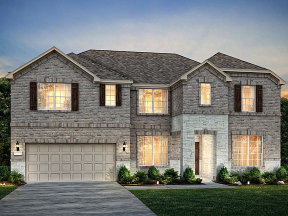 The Mansfield, a 2-story plan shown as Exterior B