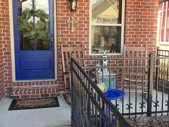 Gated porch and entry