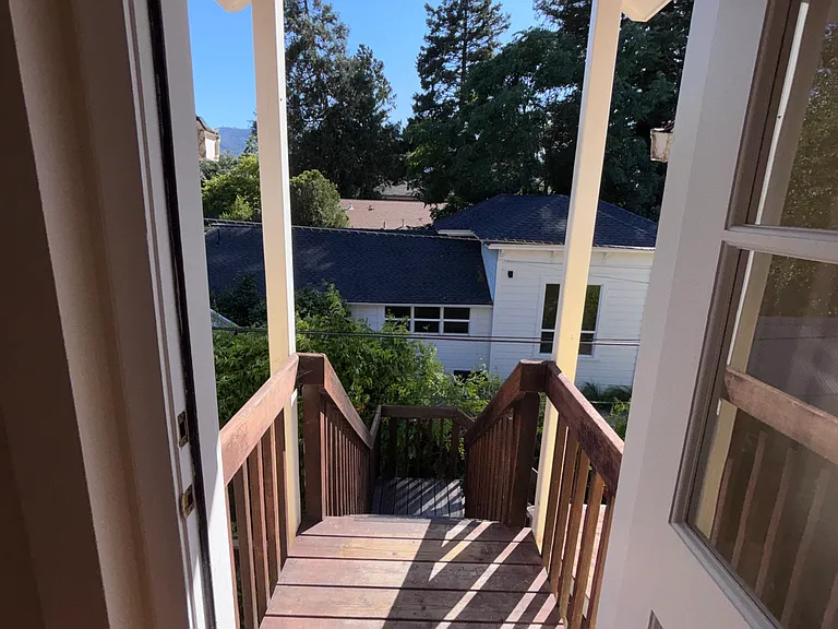 Main entrance, looking out