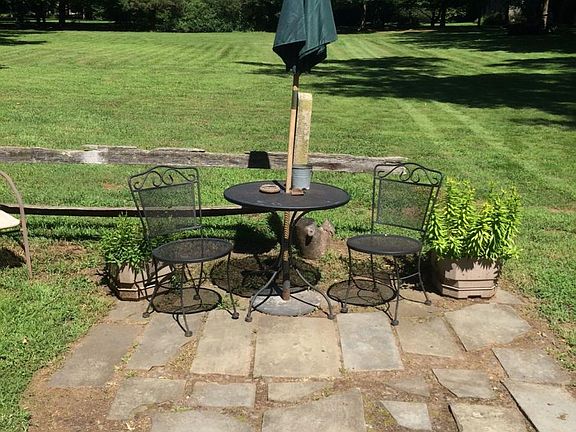 Private patio with view